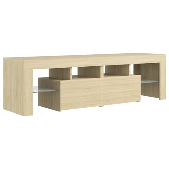 Enzo Wooden TV Stand In Sonoma Oak With LED Lights_6