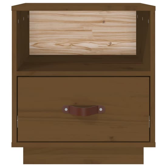 Epix Pine Wood Bedside Cabinet With 1 Drawer In Honey Brown_4
