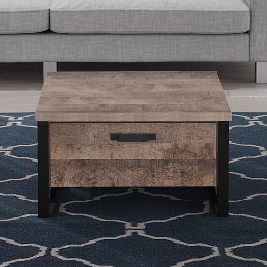 Erbil Wooden Coffee Table With 1 Drawer In Tobacco Oak_4