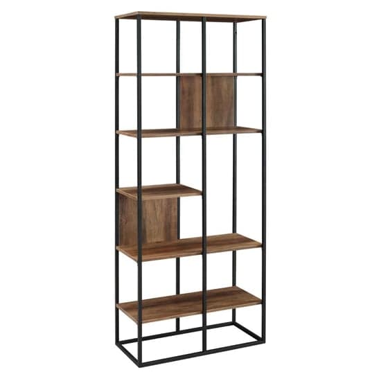 Erie Wooden Bookcase With 5 Shelves In Reclaimed Barnwood_2