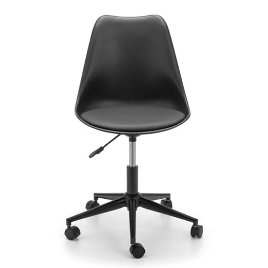 Edolie PU Fabric Office Chair In Black_2