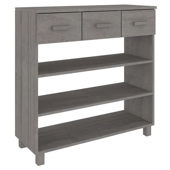 Erix Pine Wood Console Table In Light Grey_3