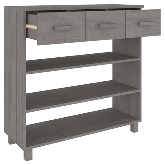 Erix Pine Wood Console Table In Light Grey_5