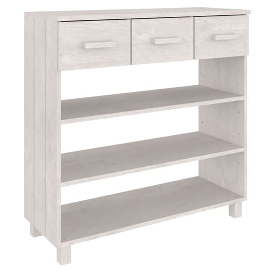 Erix Pine Wood Console Table In White_3