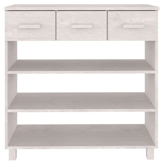 Erix Pine Wood Console Table In White_4
