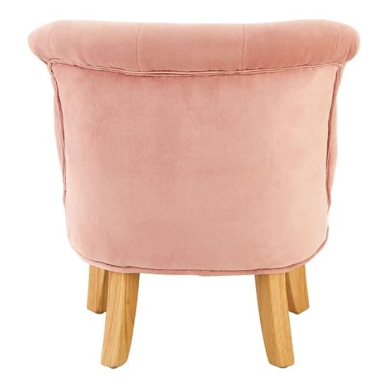 Ernest Kids Upholstered Velvet Chair In Pink_4