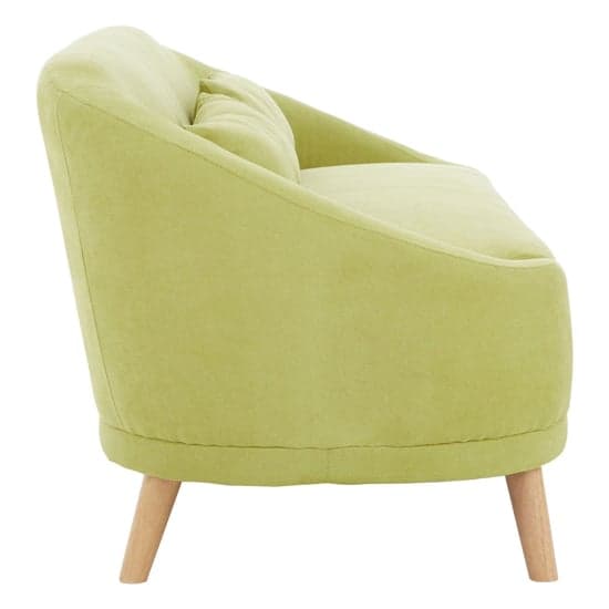 Errai Upholstered Linen Fabric 3 Seater Sofa In Green_4