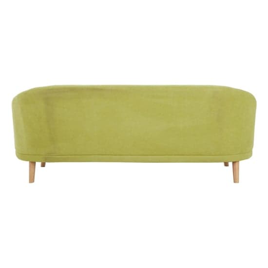 Errai Upholstered Linen Fabric 3 Seater Sofa In Green_5