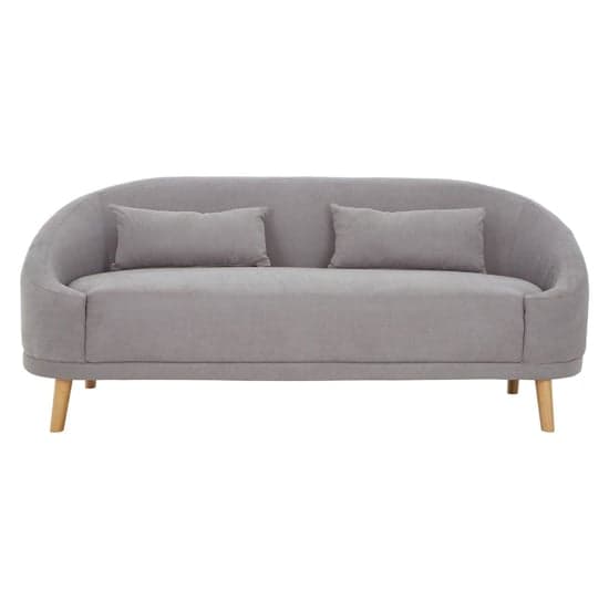 Errai Upholstered Linen Fabric 3 Seater Sofa In Grey_2