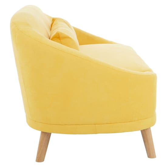 Errai Upholstered Linen Fabric 3 Seater Sofa In Yellow_4