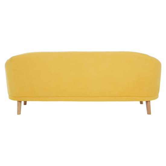 Errai Upholstered Linen Fabric 3 Seater Sofa In Yellow_5