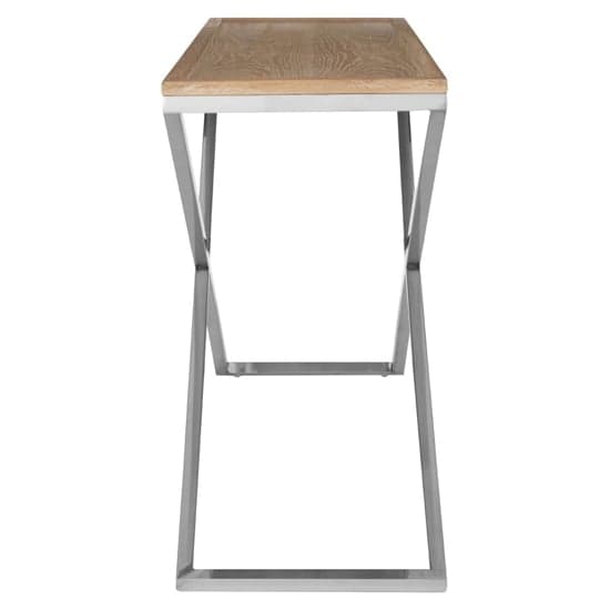 Errai Wooden Console Table With Steel Frame In Natural_3