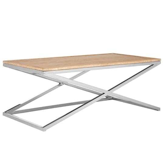 Errai Wooden Tray Coffee Table With Steel Frame In Natural_3