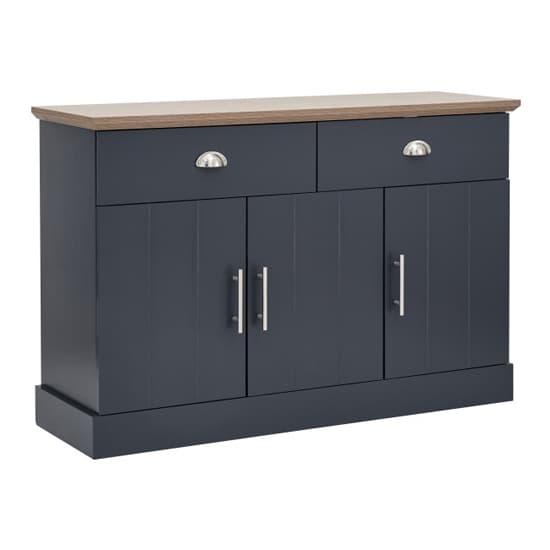 Kirkby Large Wooden Sideboard With 3 Doors 2 Drawers In Blue_4