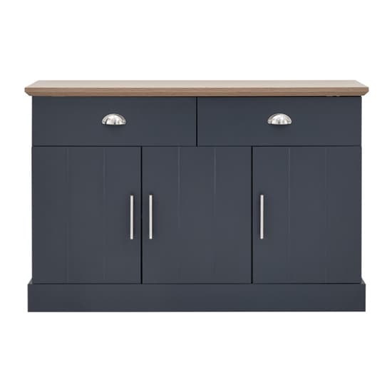 Kirkby Large Wooden Sideboard With 3 Doors 2 Drawers In Blue_6