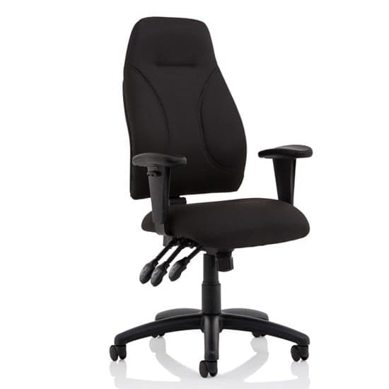 Esme Fabric Posture Office Chair In Black With Arms_1