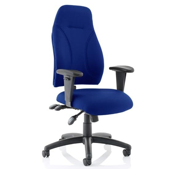 Esme Fabric Posture Office Chair In Blue With Arms_1