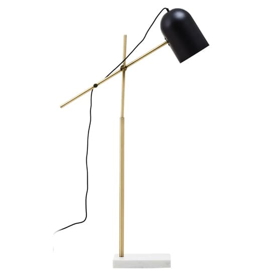 Essen Black Shade Floor Lamp With And White Marble Base_3