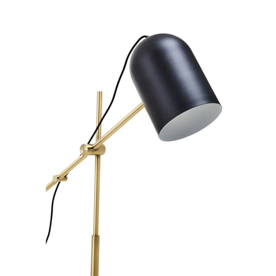 Essen Black Shade Floor Lamp With And White Marble Base_4