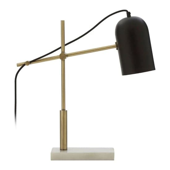Essen Black Shade Table Lamp With And White Marble Base_1