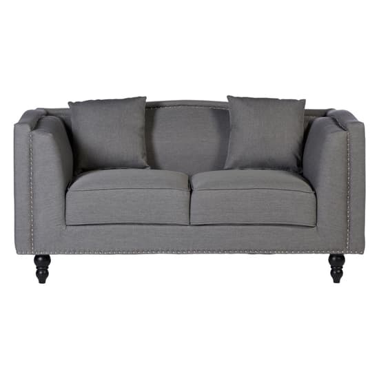 Essence Upholstered Fabric 2 Seater Sofa In Grey_2