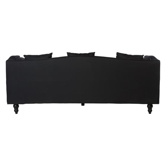 Essence Upholstered Fabric 3 Seater Sofa In Black_4