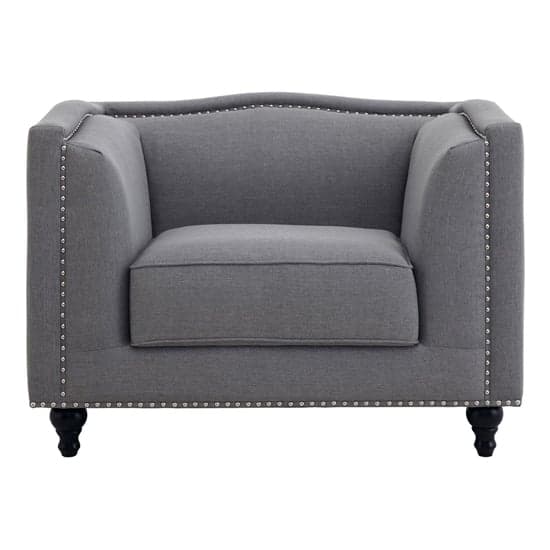 Essence Upholstered Fabric Armchair In Grey_2