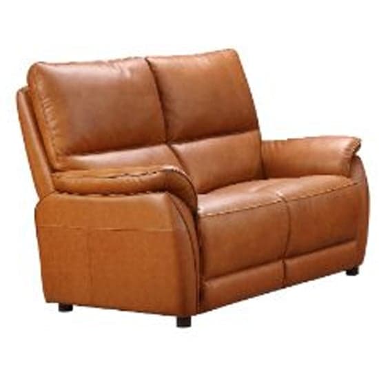 Essex Leather Electric Recliner 2 Seater Sofa In Tan_2