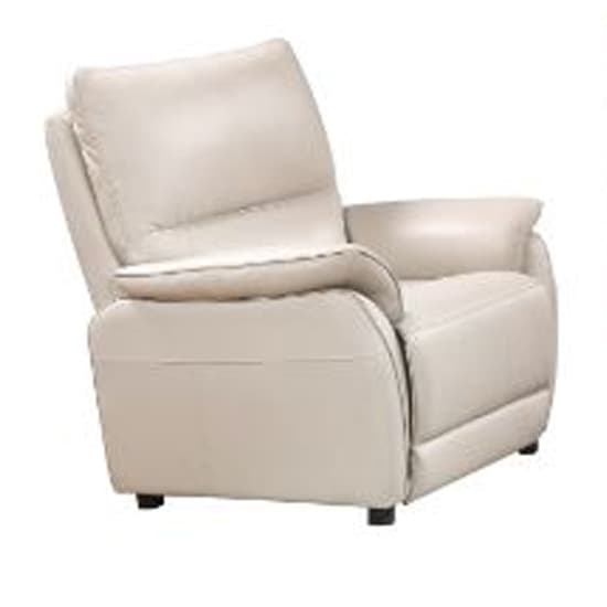 Essex Leather Electric Recliner Chair In Chalk_2