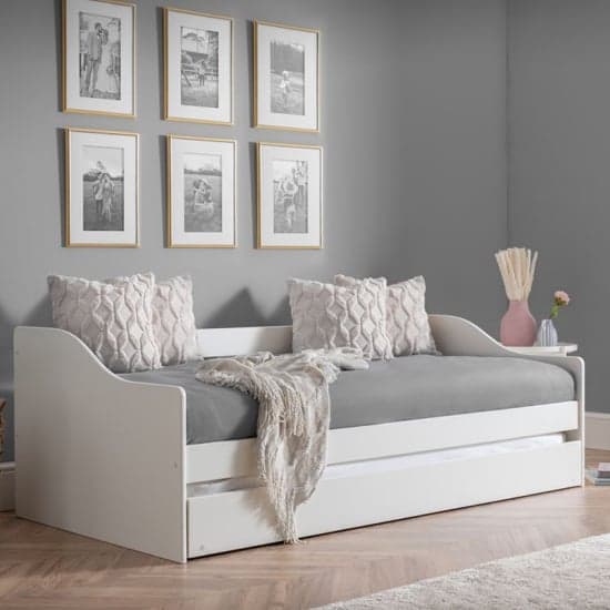 Esslingen Wooden Daybed With Guest Bed In Surf White_1