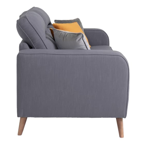Estero Chenille Fabric 2 Seater Sofa In Charcoal_3
