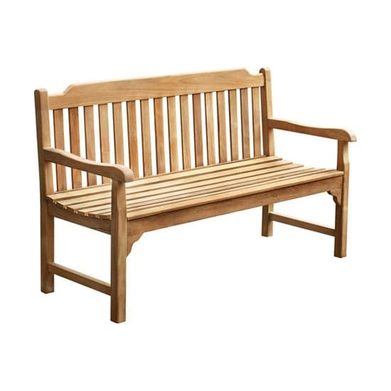 Esti Teak Wood Garden 3 Seater Bench In Teak_2