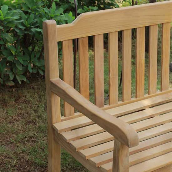 Esti Teak Wood Garden 3 Seater Bench In Teak_3