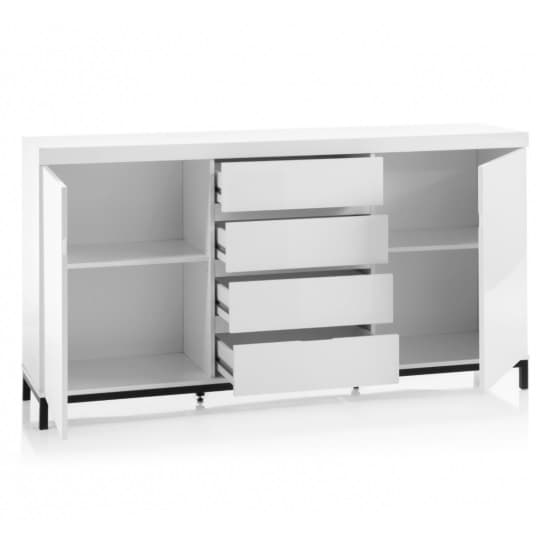 Estonia Modern Sideboard In White High Gloss With 2 Doors_2