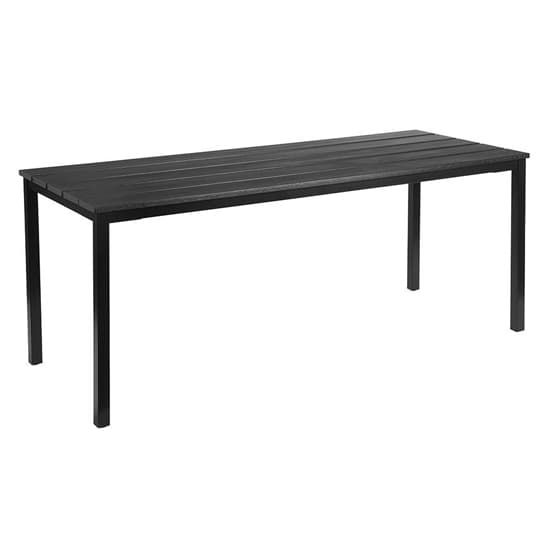 Etax Rectangular 180cm Wooden Dining Table In Black_2
