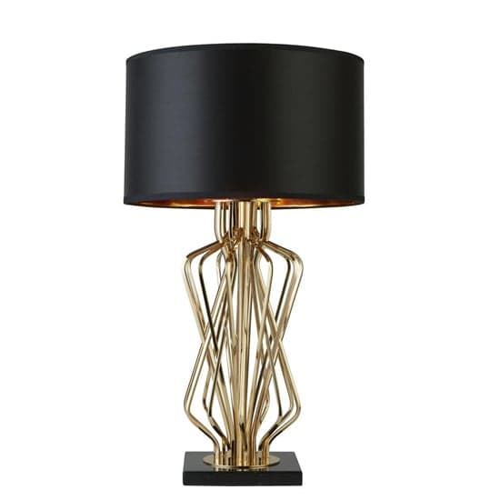 Ethan Black Shade Table Lamp With Gold Marble Base_2