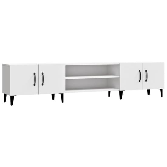 Ethan Wooden TV Stand With 4 Doors In White_3