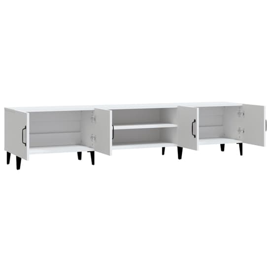 Ethan Wooden TV Stand With 4 Doors In White_7