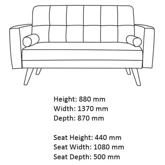 Ethane Fabric Sofa Bed Medium In Grey_9