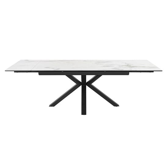 Etolin White Marble Effect Dining Table With Black Metal Base_3