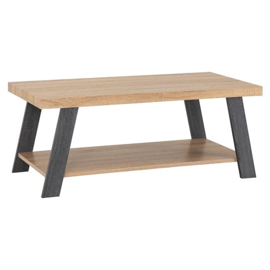 Eureka Wooden Coffee Table In Grey And Sonoma Effect_2