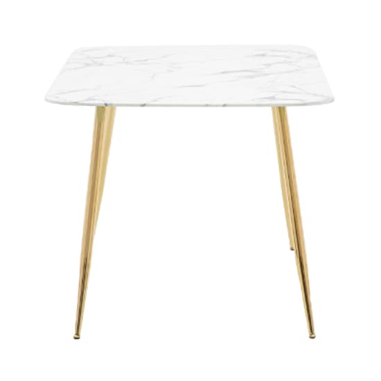 Evan Rectangular Glass Dining Table In White Marble Effect_3