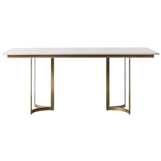 Evartania White Marble Dining Table With Gold Metal Base_1