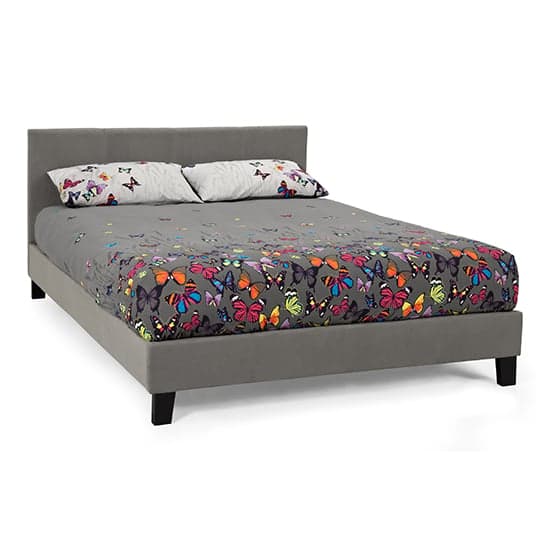 Evelyn Steel Fabric Upholstered Double Bed_2