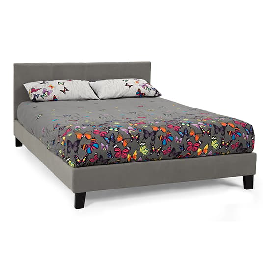 Evelyn Steel Fabric Upholstered King Size Bed_2