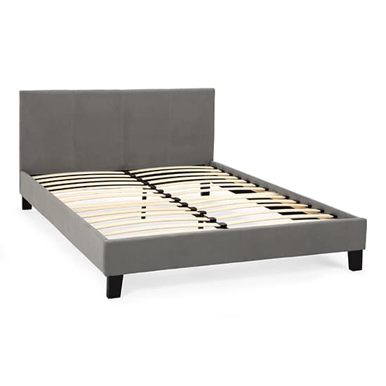 Evelyn Steel Fabric Upholstered King Size Bed_4