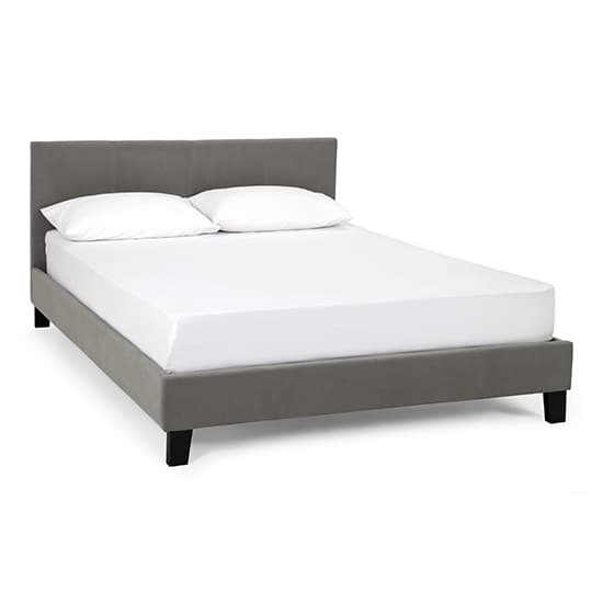 Evelyn Steel Fabric Upholstered Super King Size Bed_3