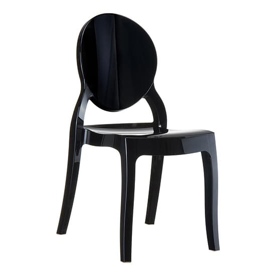 Everett Black High Gloss Polycarbonate Dining Chairs In Pair_2