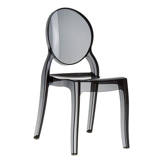 Everett Black Transparent Polycarbonate Dining Chairs In Pair_2