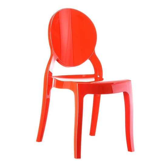 Everett Red High Gloss Polycarbonate Dining Chairs In Pair_2